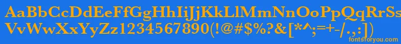 UrwbaskertwidBold Font – Orange Fonts on Blue Background