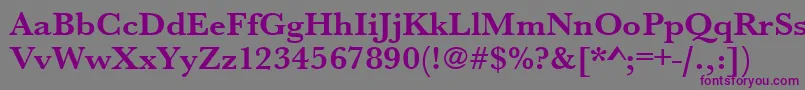 UrwbaskertwidBold Font – Purple Fonts on Gray Background