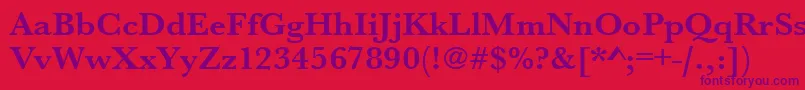 UrwbaskertwidBold Font – Purple Fonts on Red Background