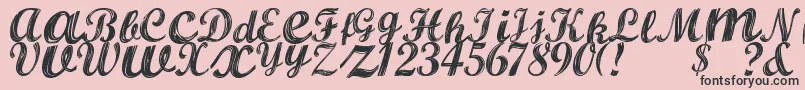 AlburaRegular Font – Black Fonts on Pink Background