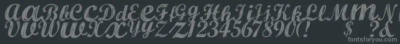 AlburaRegular Font – Gray Fonts on Black Background