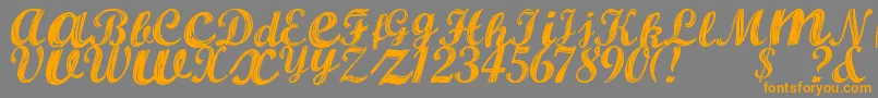 AlburaRegular Font – Orange Fonts on Gray Background