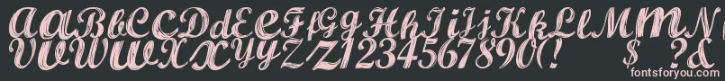 AlburaRegular Font – Pink Fonts on Black Background