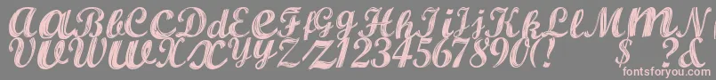 AlburaRegular Font – Pink Fonts on Gray Background