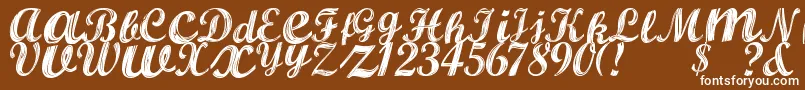 AlburaRegular Font – White Fonts on Brown Background
