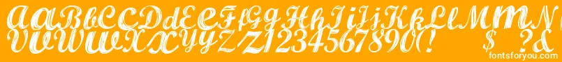 AlburaRegular Font – White Fonts on Orange Background