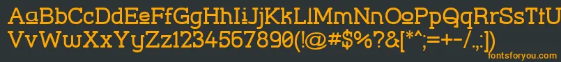 StreetCornerSlabUpper Font – Orange Fonts on Black Background