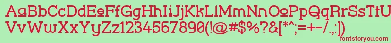 StreetCornerSlabUpper Font – Red Fonts on Green Background