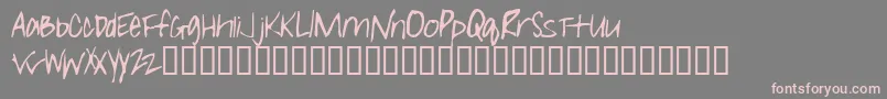 Girlieleslie Font – Pink Fonts on Gray Background