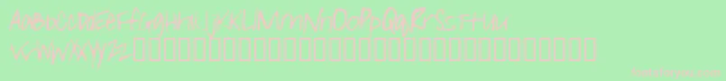 Girlieleslie Font – Pink Fonts on Green Background