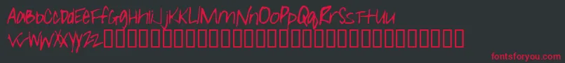 Girlieleslie Font – Red Fonts on Black Background