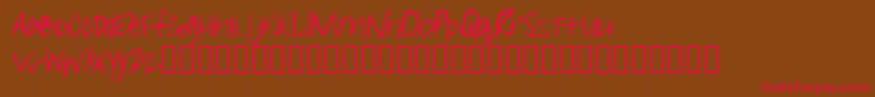 Girlieleslie Font – Red Fonts on Brown Background