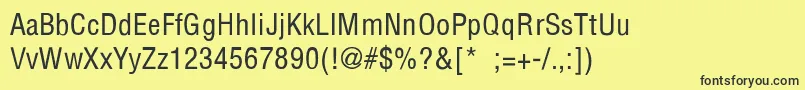 HelveticaConth Font – Black Fonts on Yellow Background