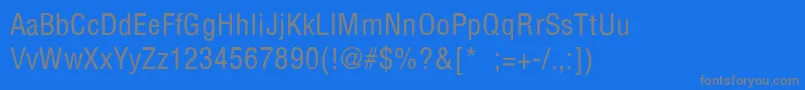 HelveticaConth Font – Gray Fonts on Blue Background
