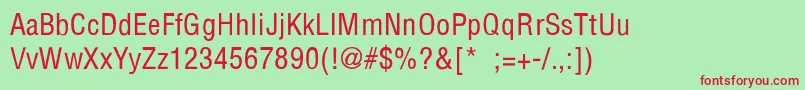 HelveticaConth Font – Red Fonts on Green Background