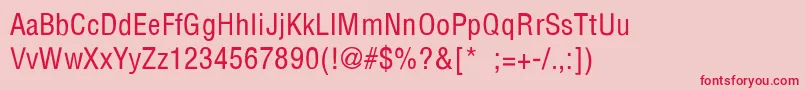 HelveticaConth Font – Red Fonts on Pink Background