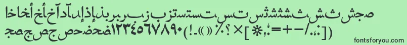 Hafizarabictt Font – Black Fonts on Green Background