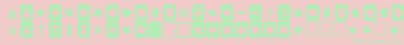 Cutouts Font – Green Fonts on Pink Background