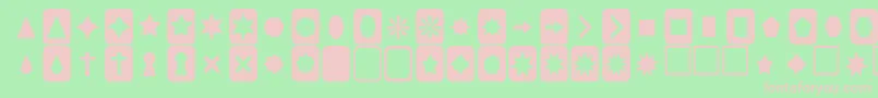 Cutouts Font – Pink Fonts on Green Background