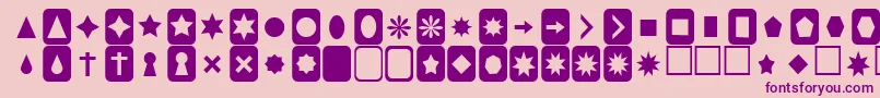 Cutouts Font – Purple Fonts on Pink Background