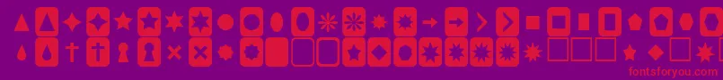 Cutouts Font – Red Fonts on Purple Background