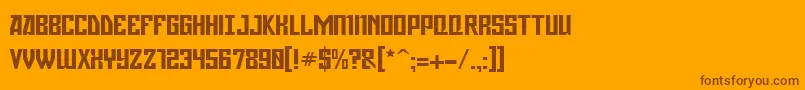 More about Gagarin ffy Font Gagarin ffy Font – Brown Fonts on Orange Background
