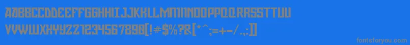 Gagarin ffy Font – Gray Fonts on Blue Background