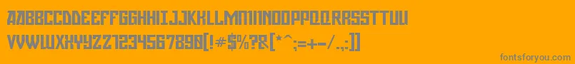 Gagarin ffy-Schriftart – Graue Schriften auf orangefarbenem Hintergrund