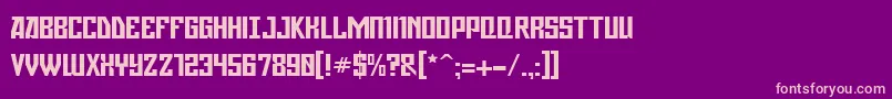 Gagarin ffy Font – Pink Fonts on Purple Background