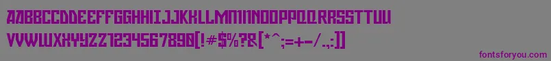 Gagarin ffy Font – Purple Fonts on Gray Background