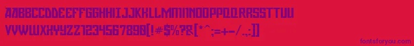 Gagarin ffy Font – Purple Fonts on Red Background