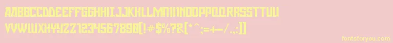 Gagarin ffy Font – Yellow Fonts on Pink Background