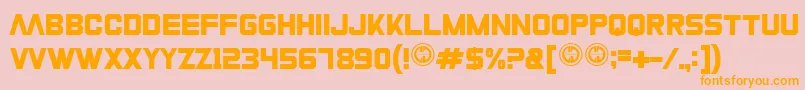 Zeroathletics Font – Orange Fonts on Pink Background