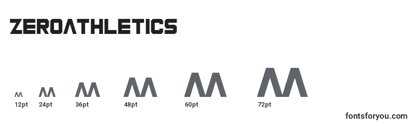 Размеры шрифта Zeroathletics