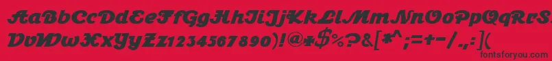 Stein1BoldDb Font – Black Fonts on Red Background