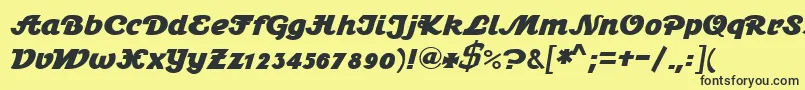 Stein1BoldDb Font – Black Fonts on Yellow Background