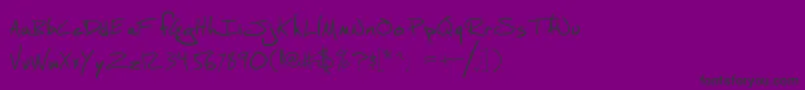 SmScriptism Font – Black Fonts on Purple Background