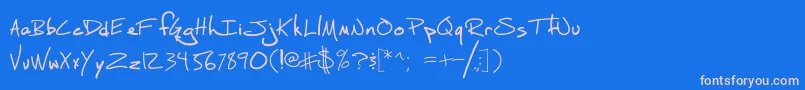 fuente SmScriptism – Fuentes Rosadas Sobre Fondo Azul