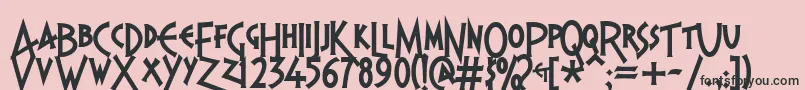 Pragbtl Font – Black Fonts on Pink Background