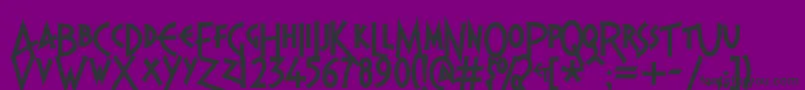 Pragbtl Font – Black Fonts on Purple Background