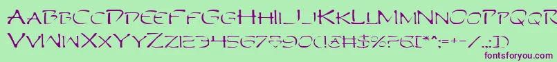 Perdv2e Font – Purple Fonts on Green Background