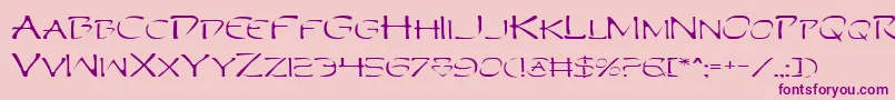 Perdv2e Font – Purple Fonts on Pink Background