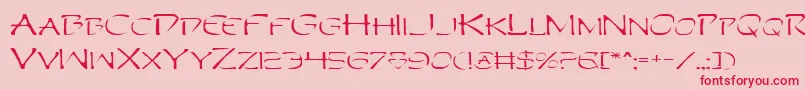 Perdv2e Font – Red Fonts on Pink Background