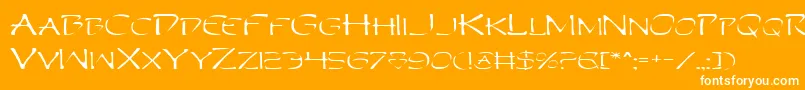 Perdv2e Font – White Fonts on Orange Background