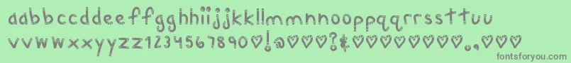 MtfChunkie Font – Gray Fonts on Green Background