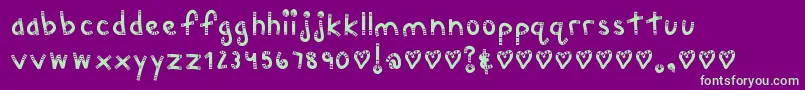 MtfChunkie Font – Green Fonts on Purple Background