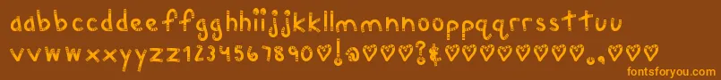 MtfChunkie Font – Orange Fonts on Brown Background