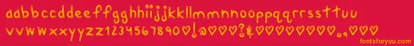 MtfChunkie Font – Orange Fonts on Red Background