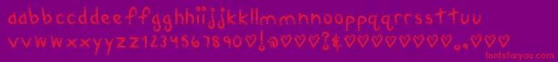 MtfChunkie Font – Red Fonts on Purple Background