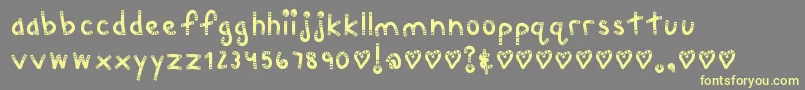 MtfChunkie Font – Yellow Fonts on Gray Background